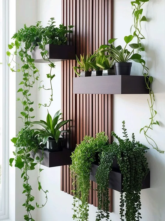 A Vertical Garden Or Wall-Mounted Planter