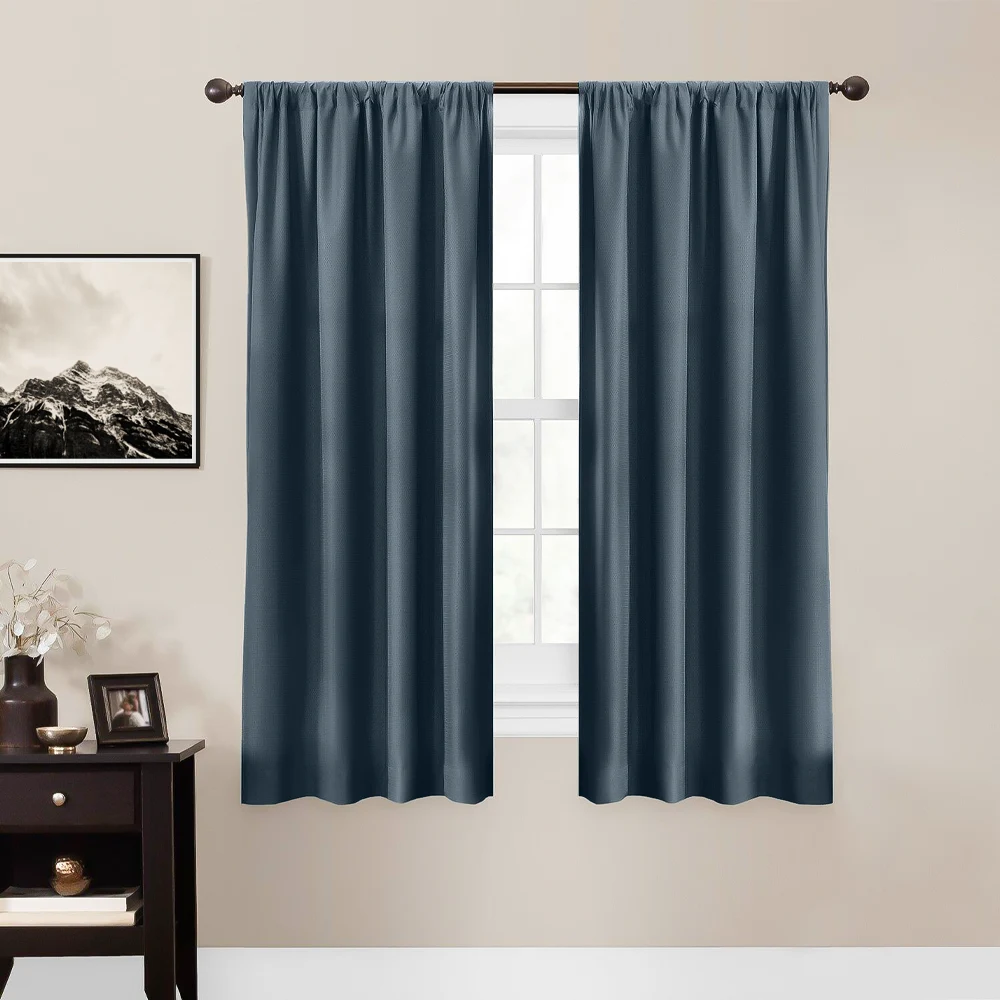 Charcoal color curtains for cream walls