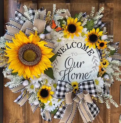 sunflower-decorations-welcome-sign