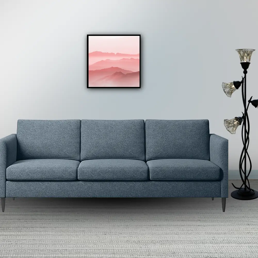 Charcoal Gray or Black Couch & gray wall