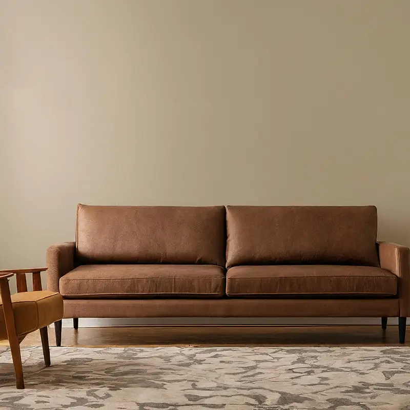 Brown Couch for Tan Walls