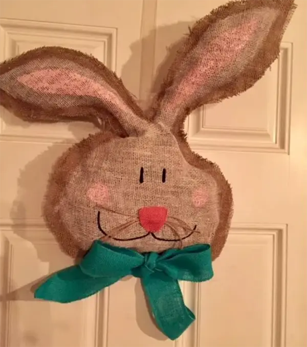 DIY Easter Burlap Door Hangers