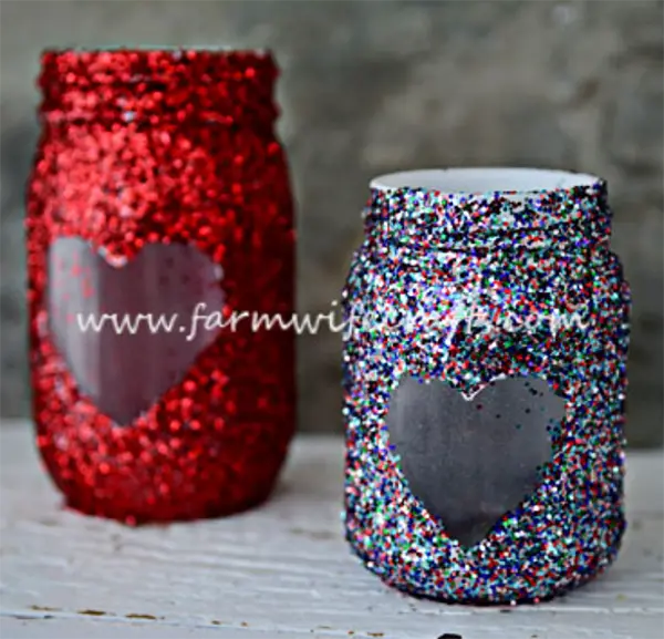 DIY Heart Mason Jars