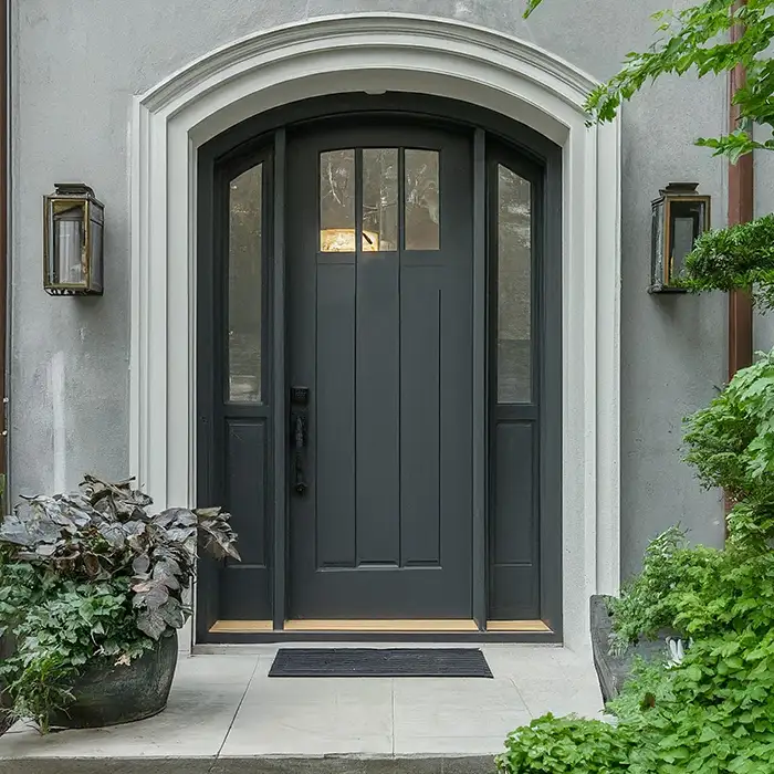 Dark Charcoal Door for Gray House