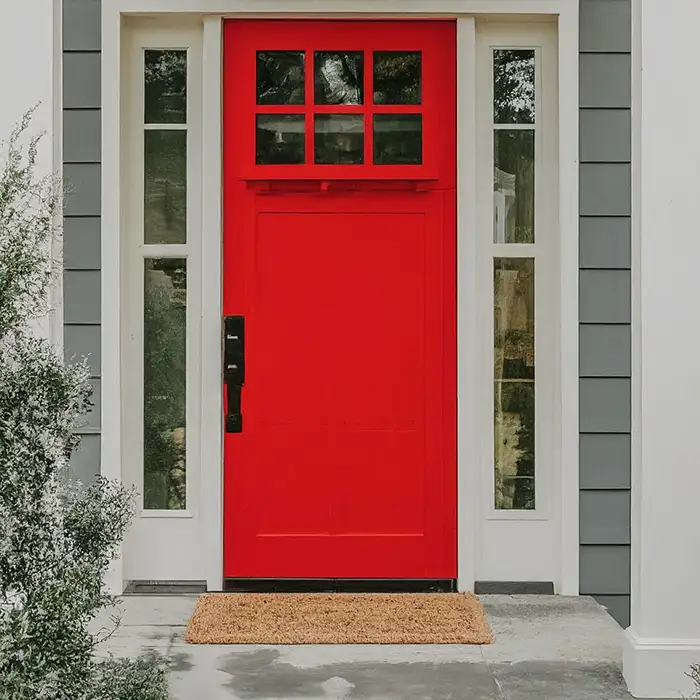 Firetruck Red Door for Gray House