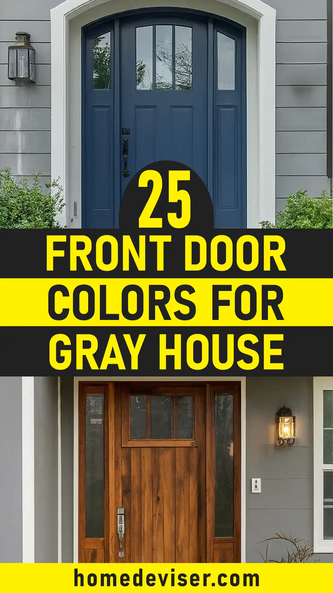 Front Door Colors for Gray House