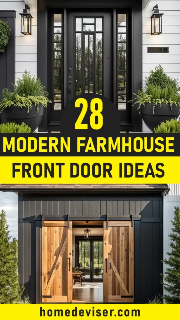 Modern Farmhouse Front Door Ideas