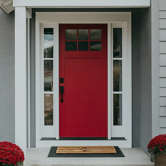 Mountain Berry Red Door for Gray House
