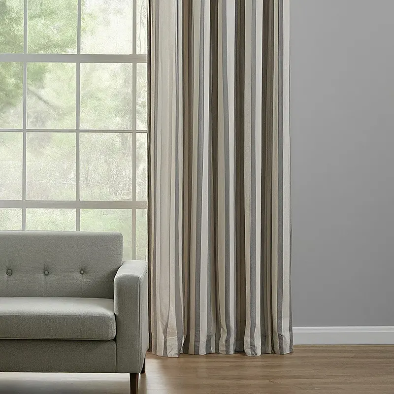 Neutral-Colored Stripes Curtains