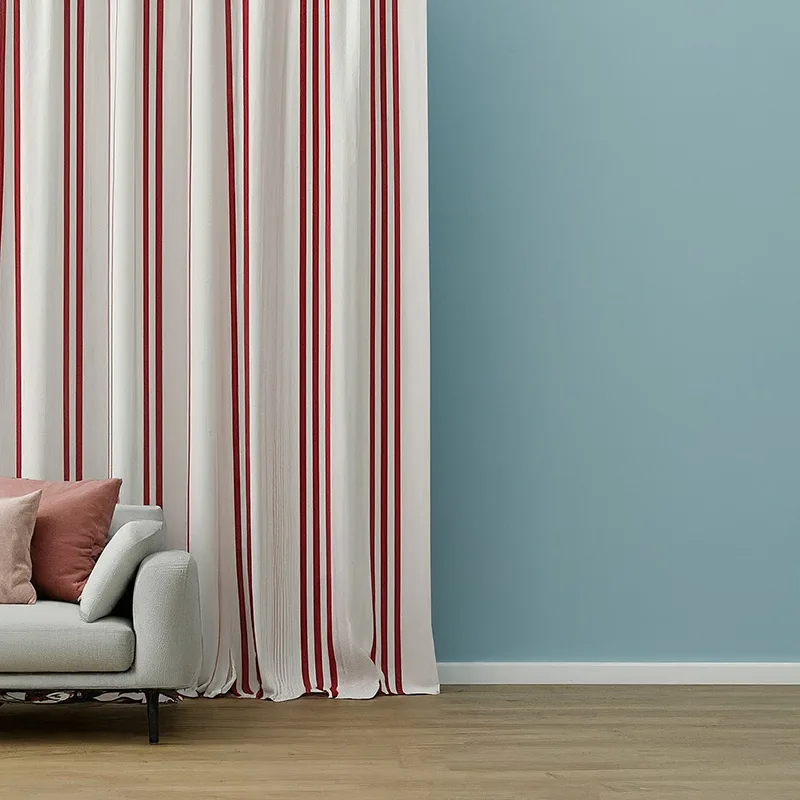 Red and White Stripe Curtains