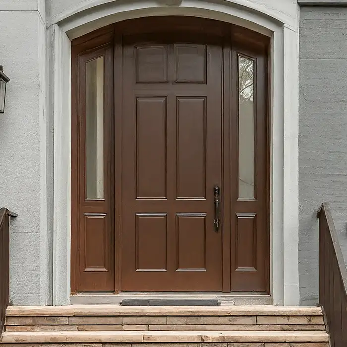 Rich Brown Door for Gray House