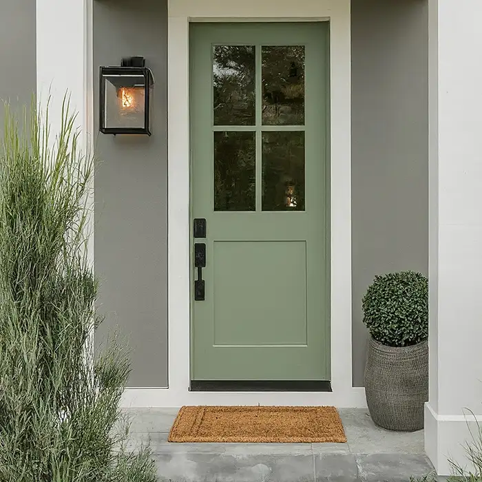 Sage Green Door for Gray House