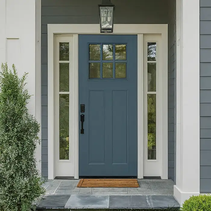 Slate Blue Door for Gray House