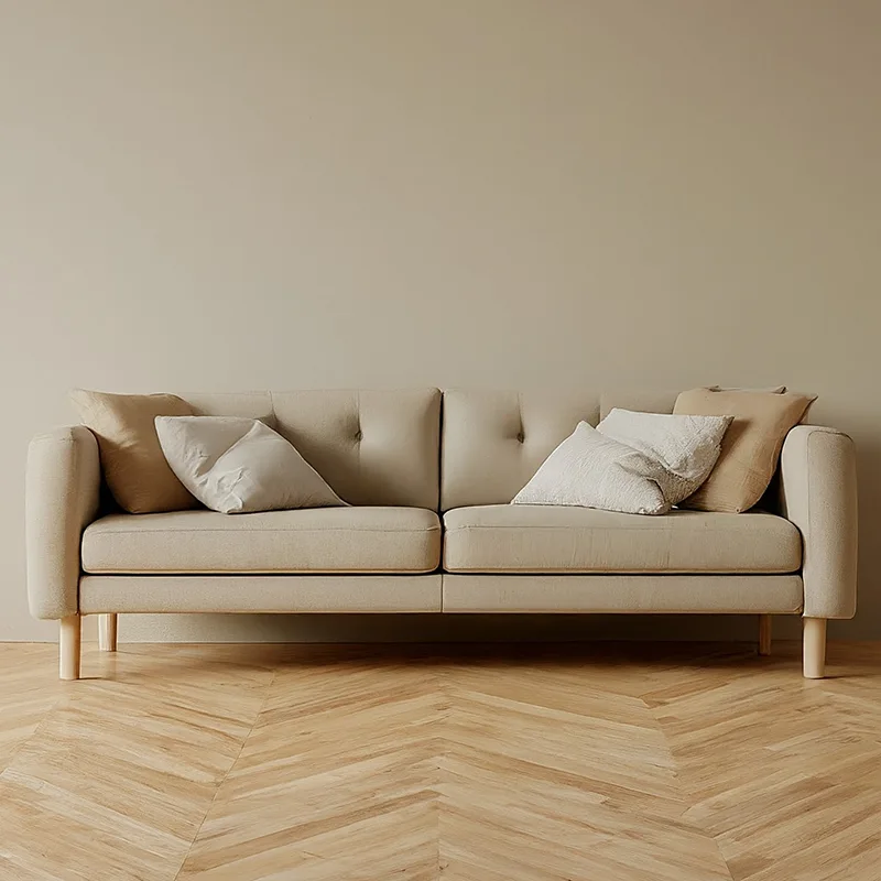 Soft Beige Couch for Tan Walls