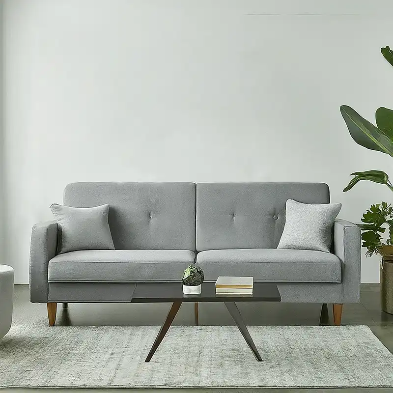 Soft Gray Couch for White Walls