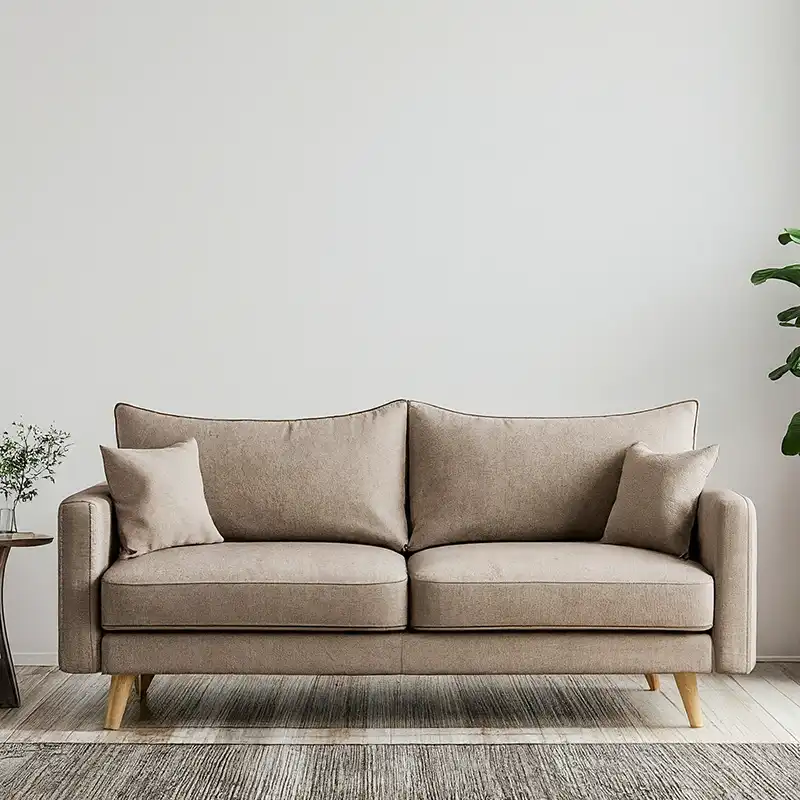 Taupe Couch for White Walls