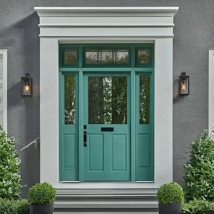 Teal Door for Gray House