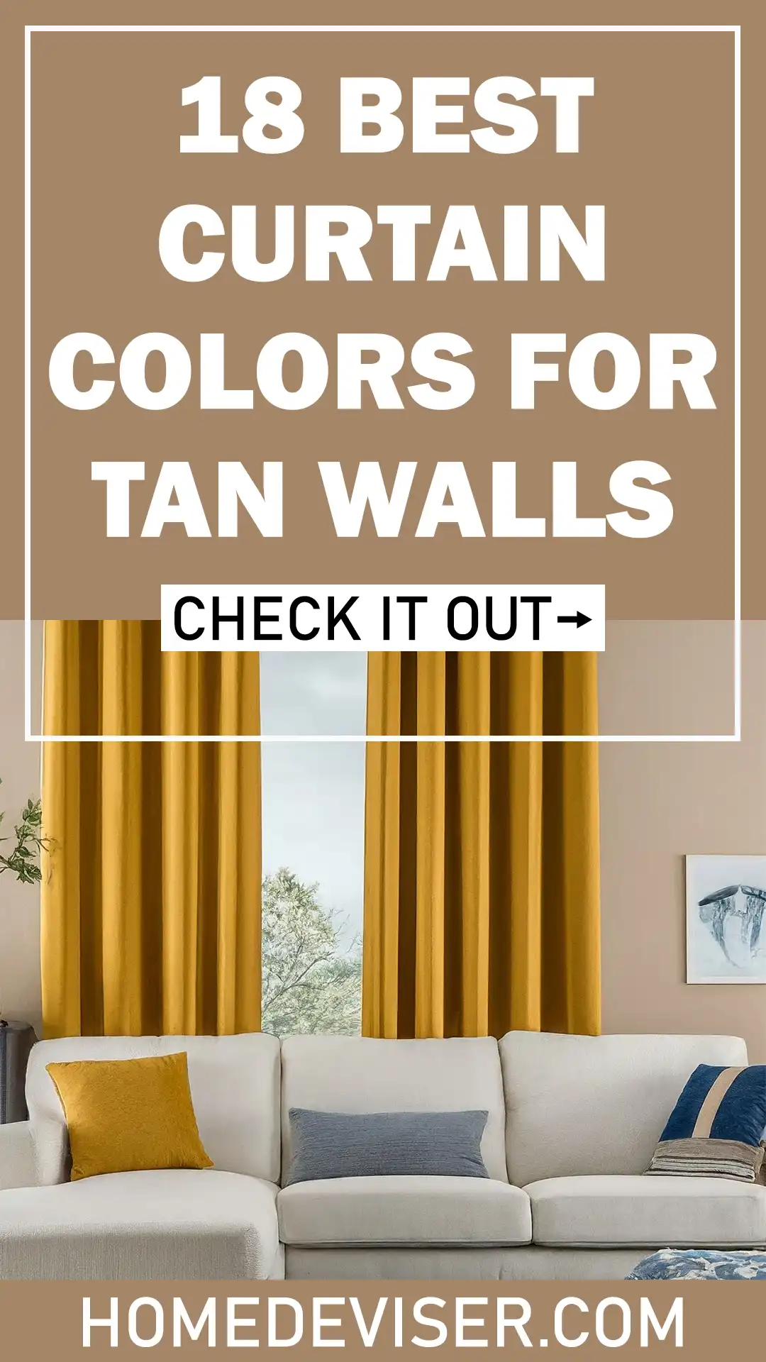 Best Curtain Colors for Tan Walls