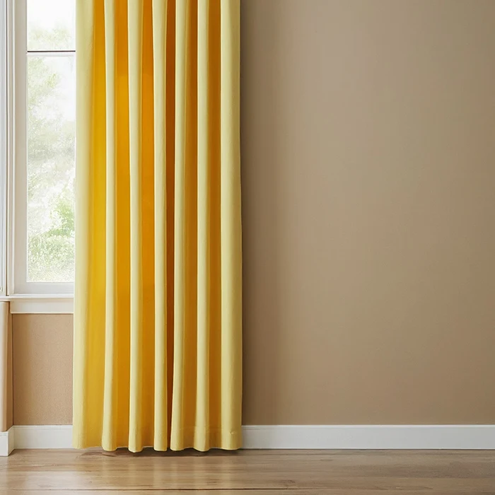 Light Yellow Curtains for Tan Walls