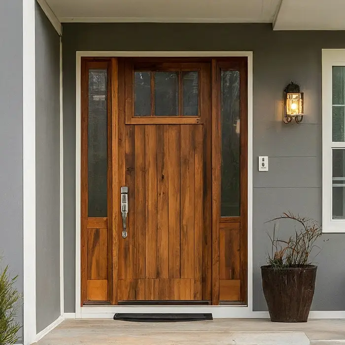 Natural Wood Front Door