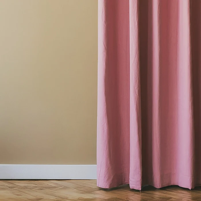 Pink Curtains for Tan Walls