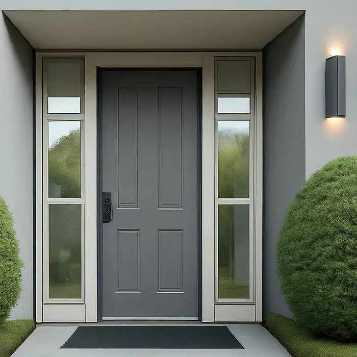 Subtle Gray Front Door  