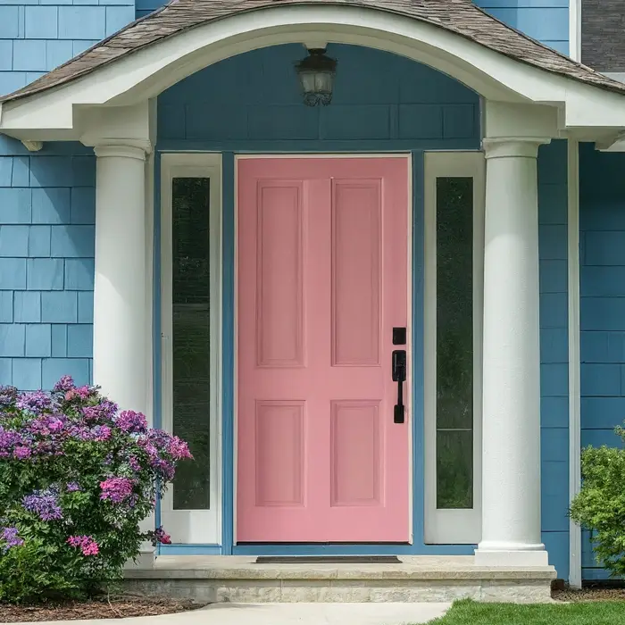 Soft Pink Front Door