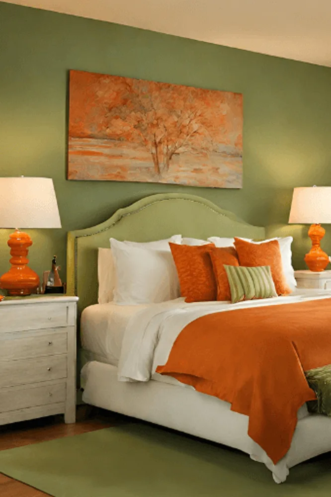 Sage Green and Burnt Orange