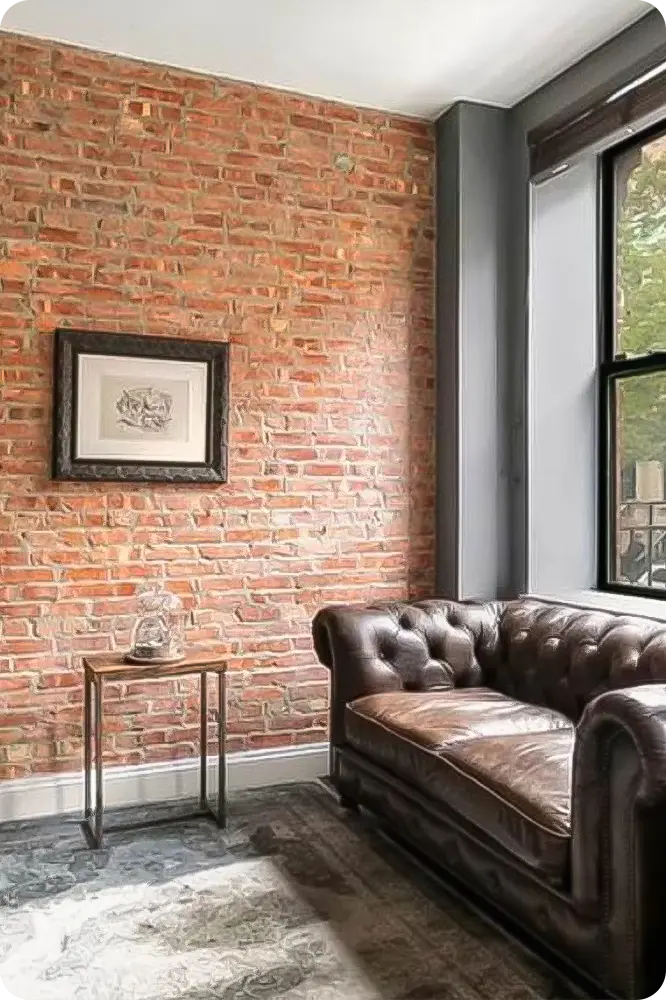 Living Rooms With Brick Walls