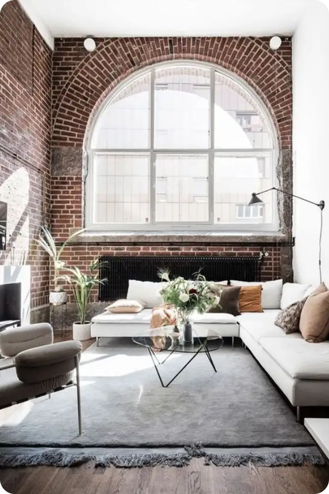 Living Rooms With Brick Walls