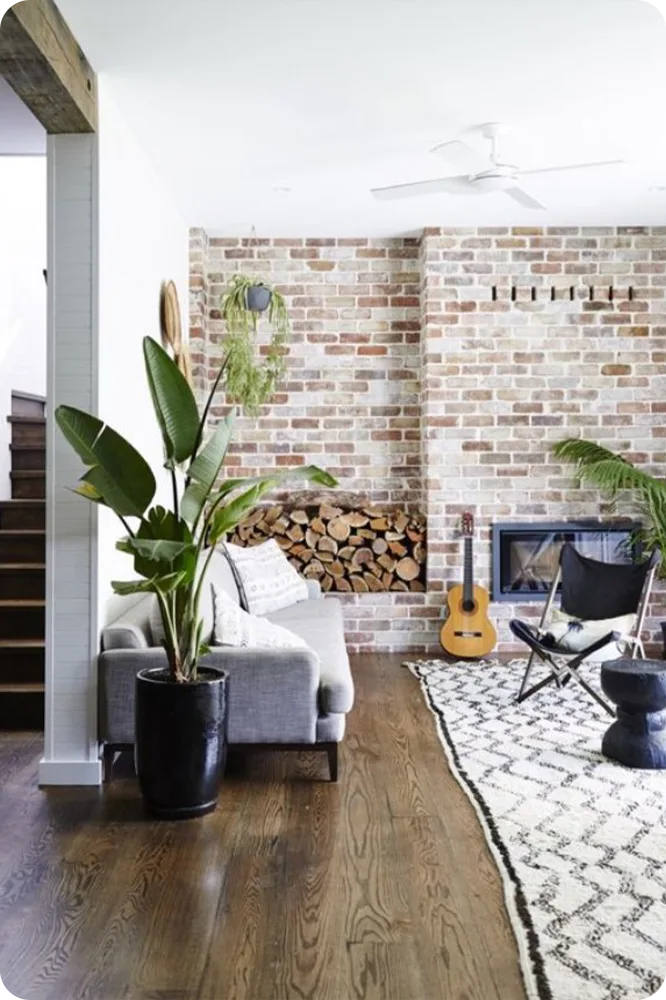 Living Rooms With Brick Walls