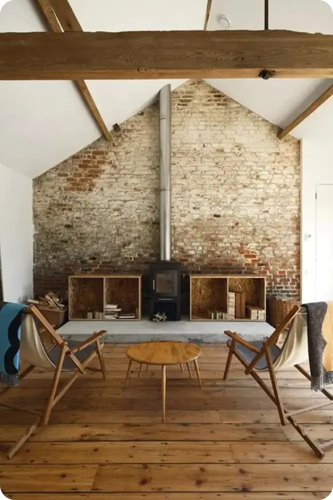 Living Rooms With Brick Walls