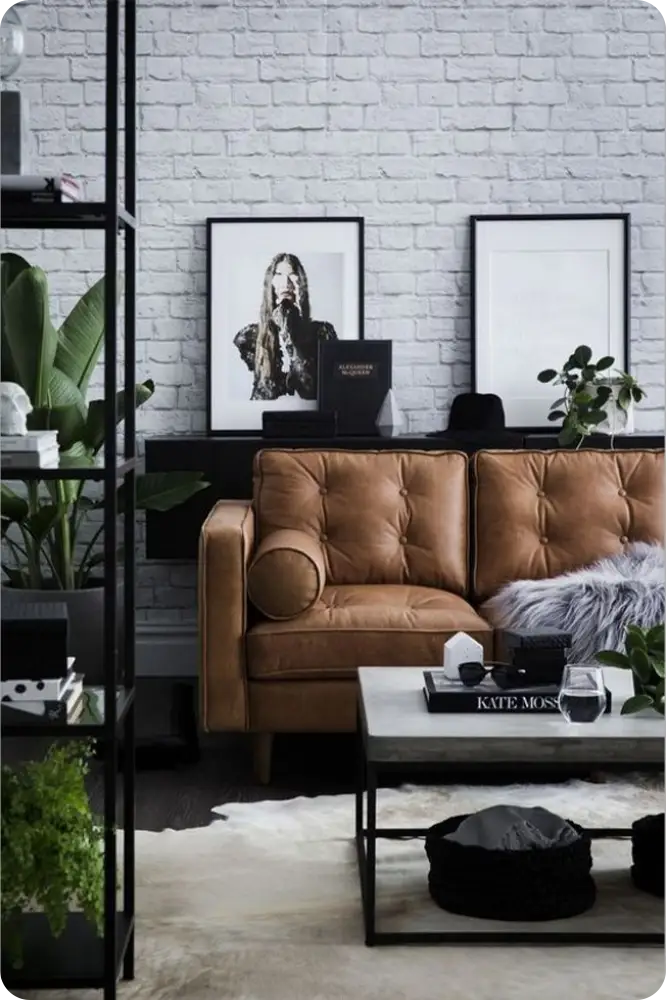 Living Rooms With Brick Walls