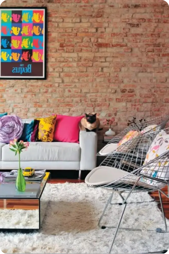 Living Rooms With Brick Walls