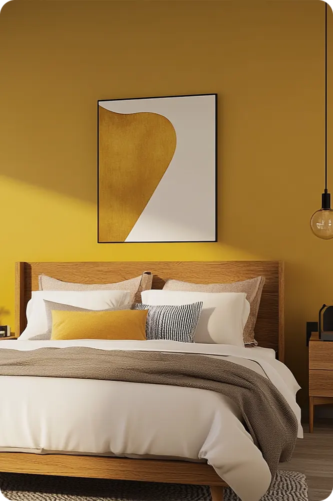 Mustard Yellow Accent Wall