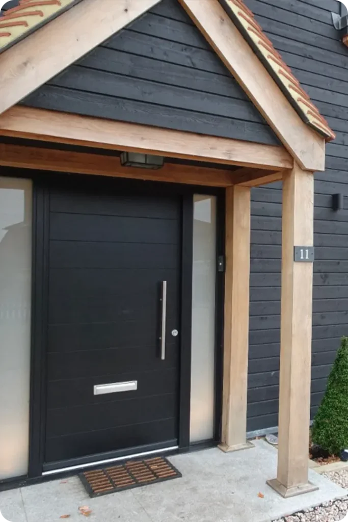 Black Timber with Contrasting Handle Front Door