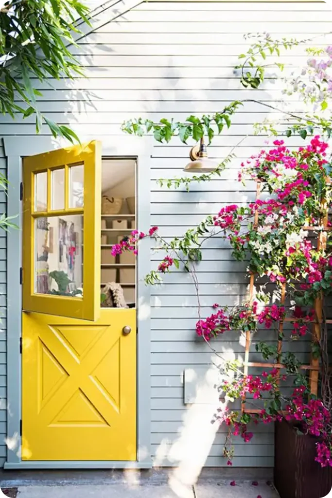 Bright Yellow Dutch Front Door