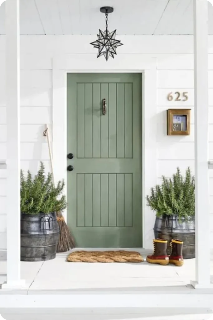 Sage Green Front Door