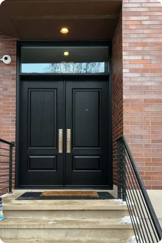 Solid Black Front Door