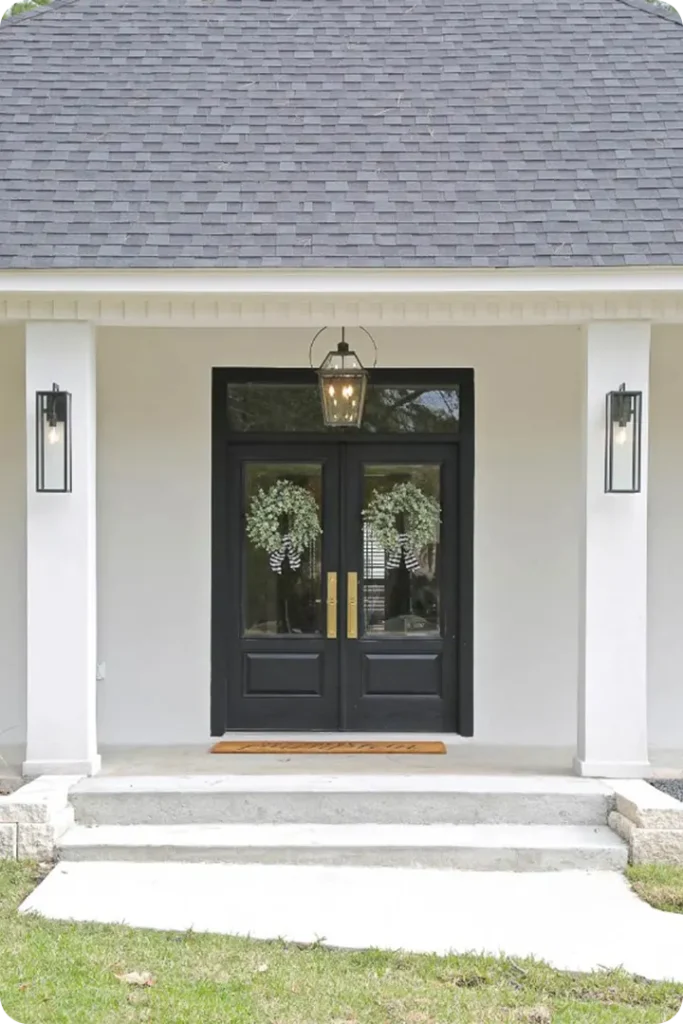 Striking Black and White Front Door