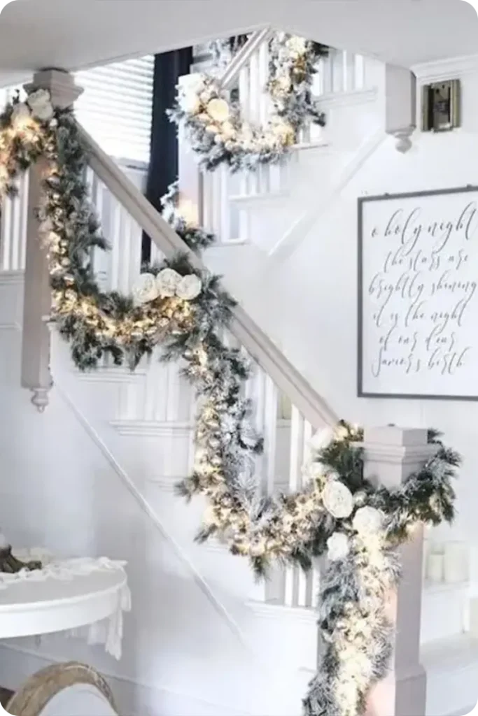 White Christmas Garland Ideas