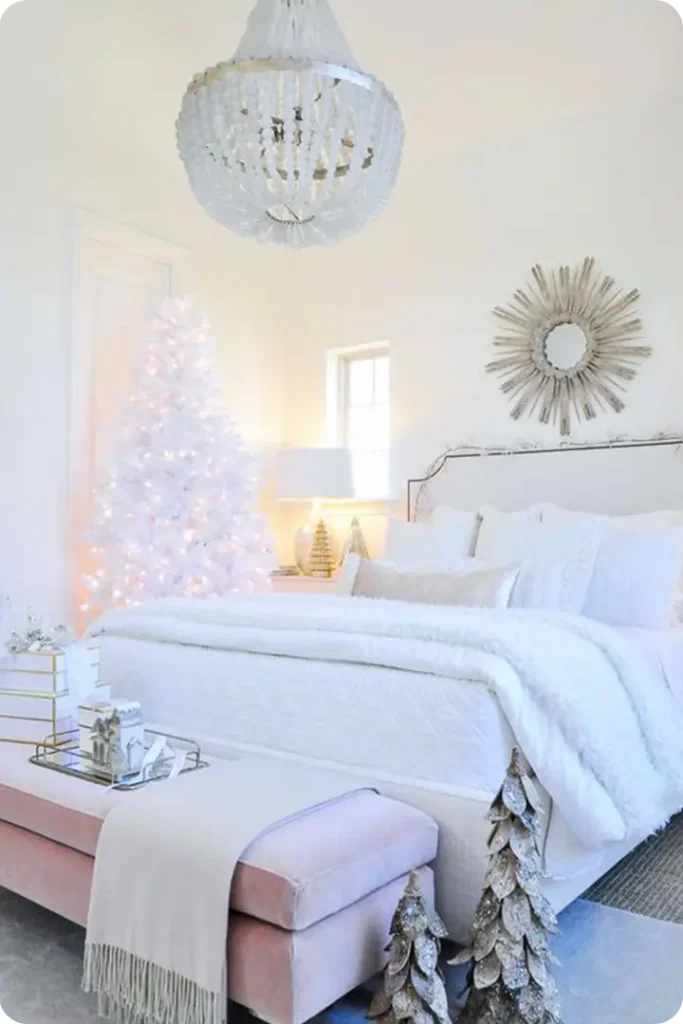 White Christmas Bedroom Decorating Ideas