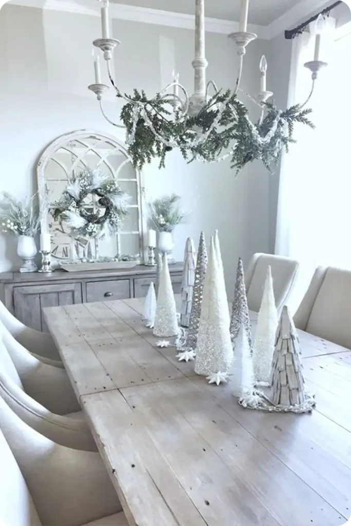 White Christmas Decor Ideas For Table