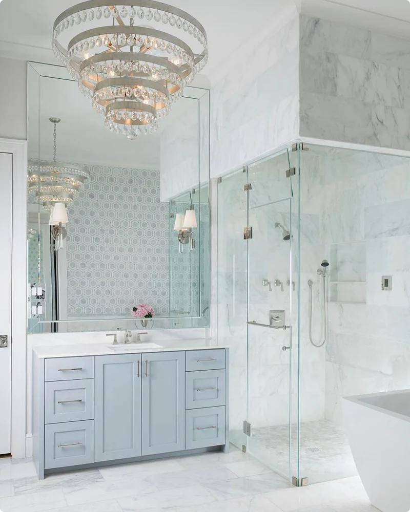 Blue And Grey Bathroom