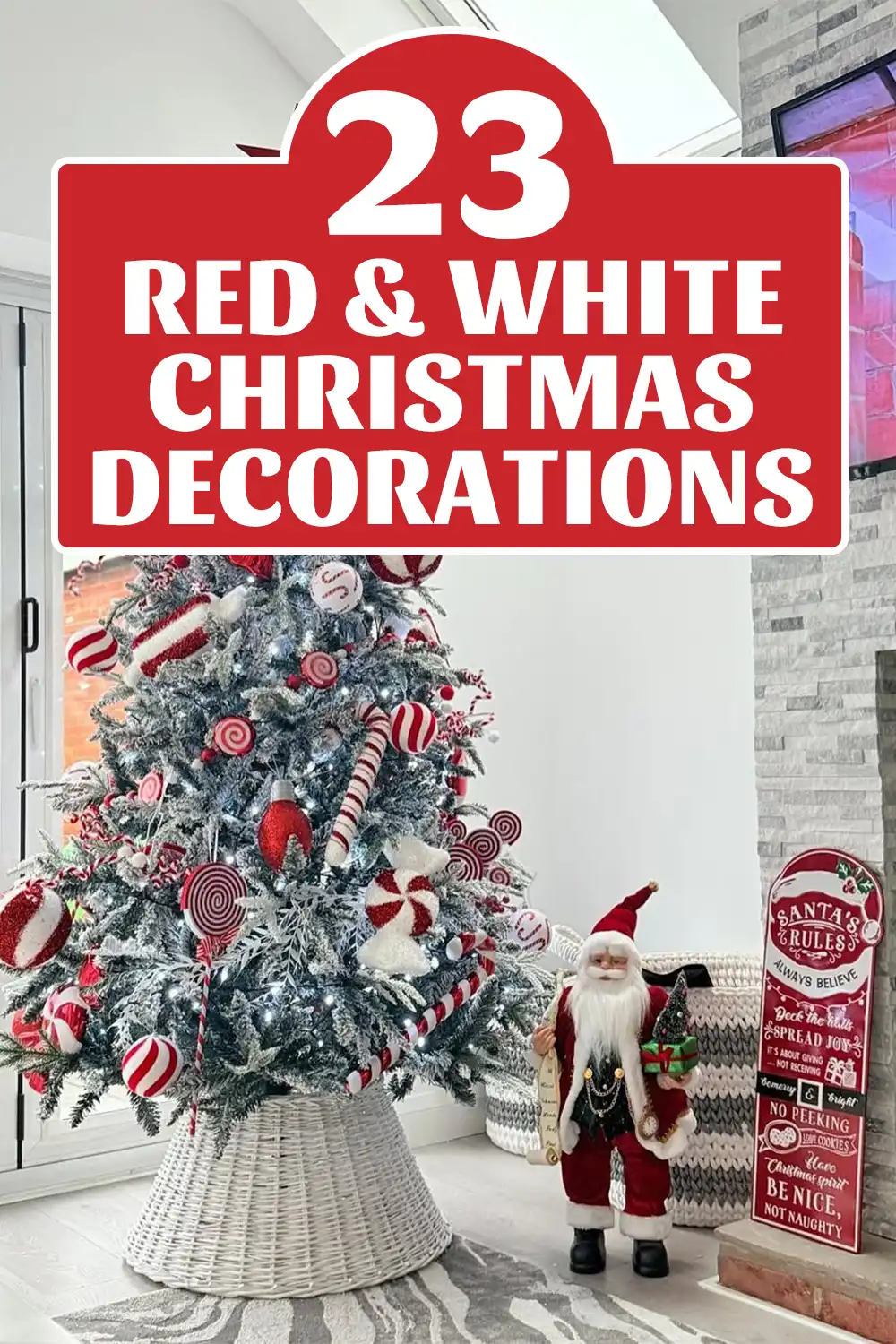 Red and White Christmas Decorations