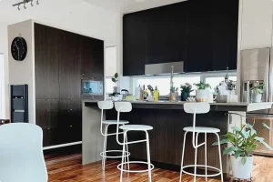 Kitchen With Black Cabinets