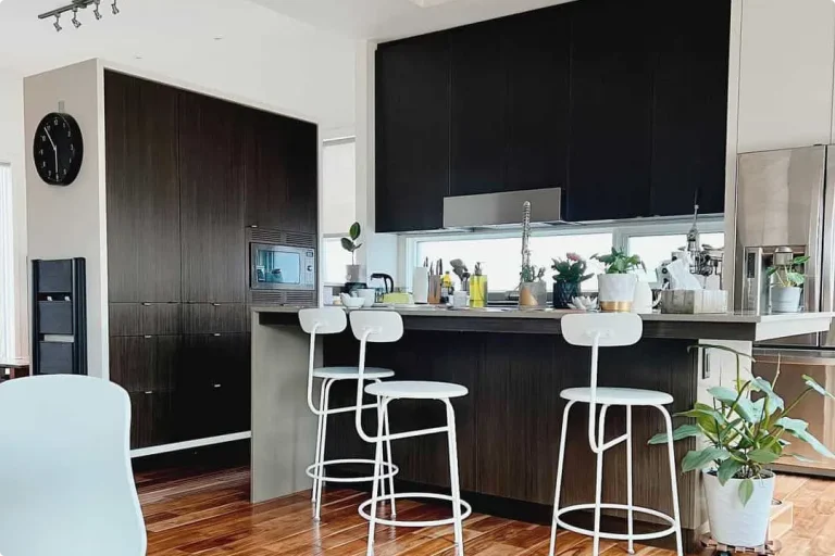 Kitchen With Black Cabinets