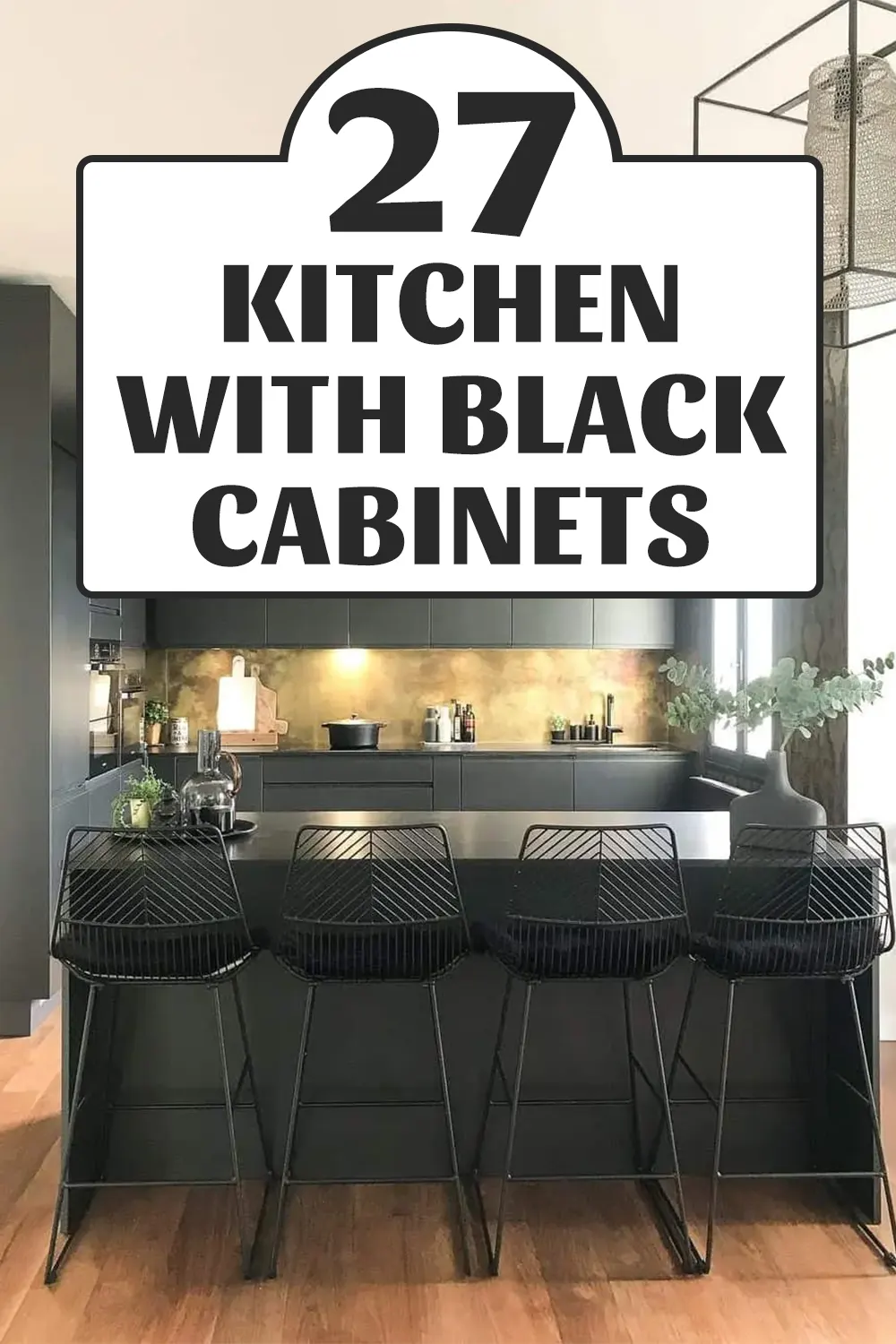 Kitchen With Black Cabinets