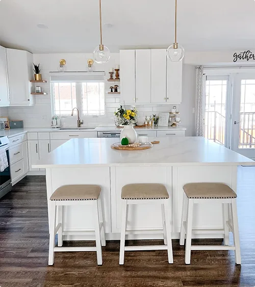 Kitchen With White Cabinets
