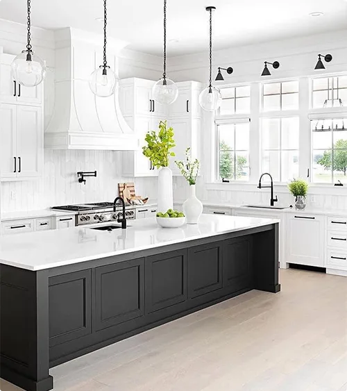 Kitchen With White Cabinets
